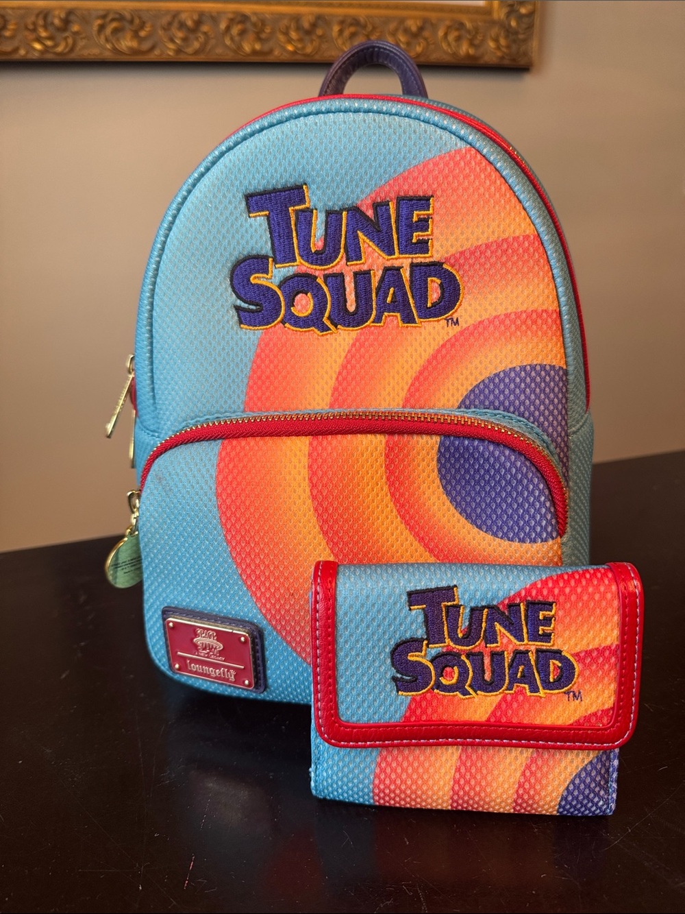 Loungefly Space Jam: A New Legacy. Tune Squad Mini Backpack & matching Wallet
